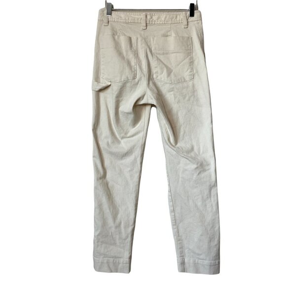 NEW R.G. Kane Ivory Cream Straight Leg Carpenter Jeans Sz. 8 - Picture 2 of 3